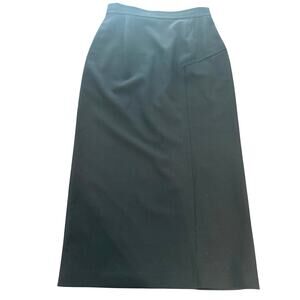 Marcona Wool‑Blend Midi Skirt – Black – Size 4 – Made in Croatia